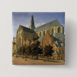 Church of St. Bavo in Haarlem, 1666 15 Cm Square Badge