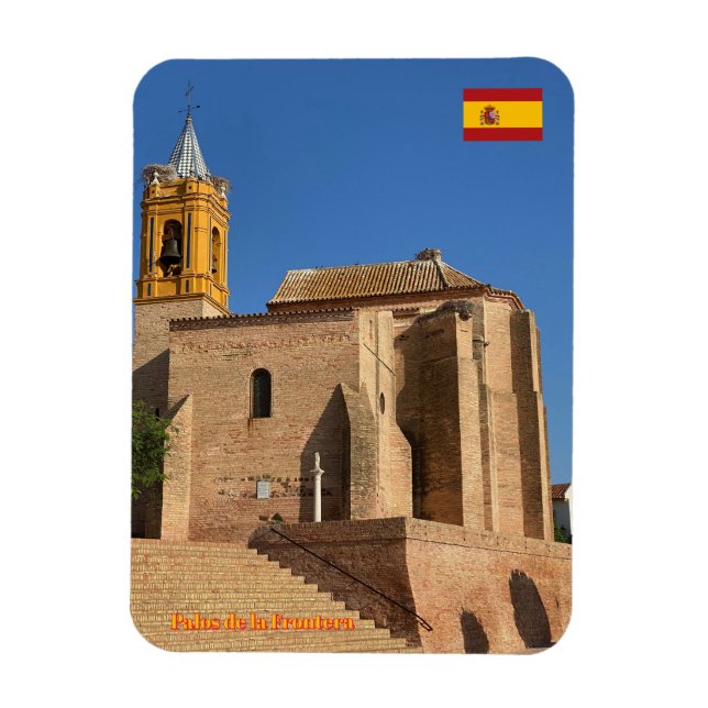 Church of St.George, Palos de la Frontera in Spain Magnet (Vertical)