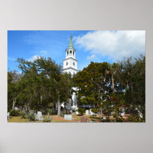 Church of St. Helena, Beaufort, South Carolina Poster
