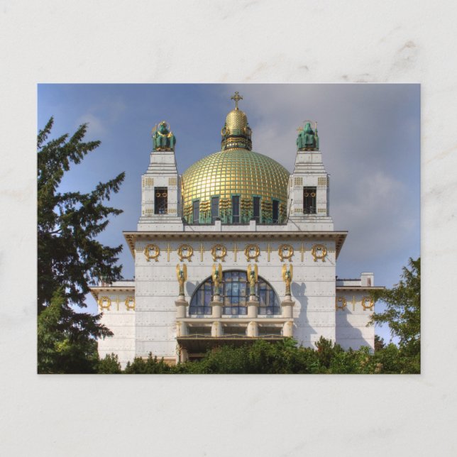 Church of St. Leopold Vienna Austria Postcard (Front)