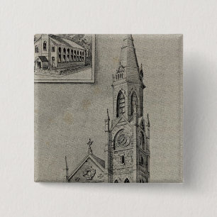 Church of the Assumption, Ansonia, Conn 15 Cm Square Badge