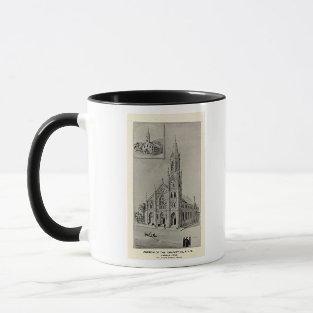 Church of the Assumption, Ansonia, Conn Mug (Left)