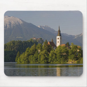 Church of the Assumption on island in Lake Mouse Pad