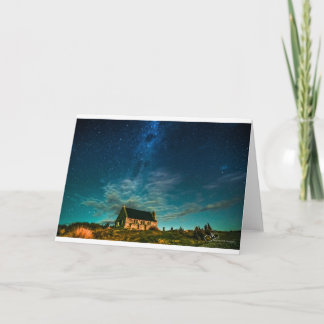 Church of the Good Shepherd Tekapo at night Holiday Card
