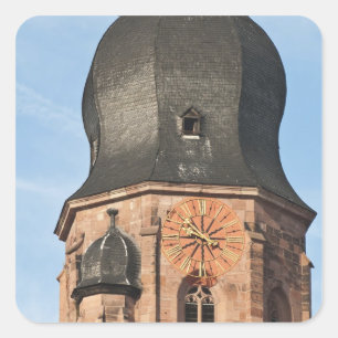 Church of the Holy Ghost in Old Town Heidelberg Square Sticker