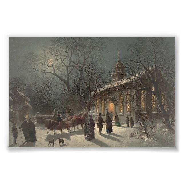 Church on Christmas Eve Photo Print (Front)