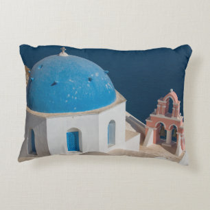 Church on the Island of Santorini, Greece Decorative Cushion