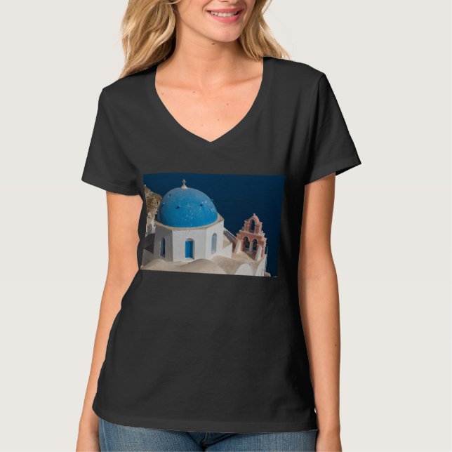 Church on the Island of Santorini, Greece T-Shirt (Front)