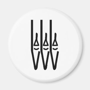 church organ pipes icon magnet