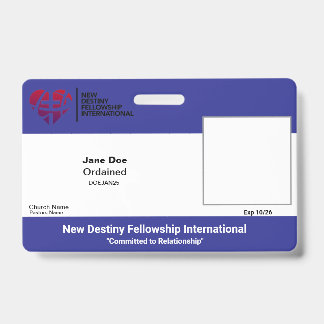 Church/Organisation/Workplace ID Badge
