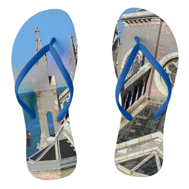Church Overlooking the Ocean Jandals (Footbed)