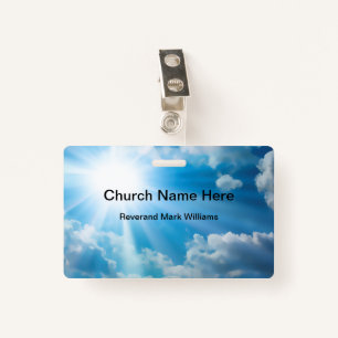 Church Pastor And Clergy Faith Name ID Badge