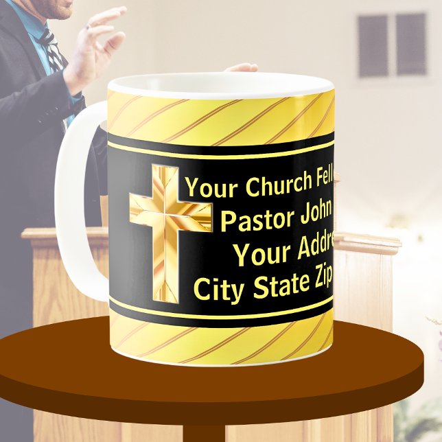 Church Pastor Classy Gold And Black  Coffee Mug (Creator Uploaded)