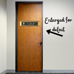 Church Pastor Classy Gold And Black Door Sign