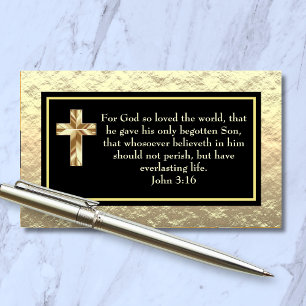 Church Pastor Gold And Black KJV Evangelist Card