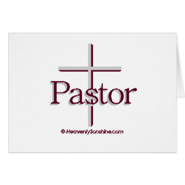 Church Pastor Grey Cross (Front Horizontal)