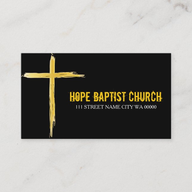 Church Pastor Religion Christian Christianity Business Card (Front)