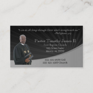 Church Pastor Standard, 3.5" x 2.0" Business Card