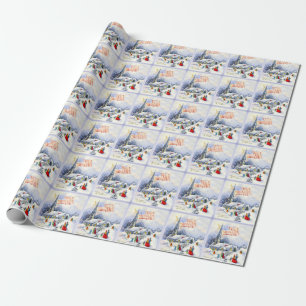 Church Patriotic Themed Christmas Wrapping pape Paper