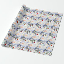 Church Patriotic Themed Christmas Wrapping pape