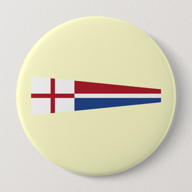Church Pennant, Netherlands 10 Cm Round Badge (Front)