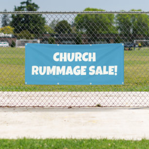Church Rummage Sale Blue Banner