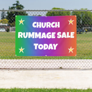 Church Rummage Sale! Colourful Banner