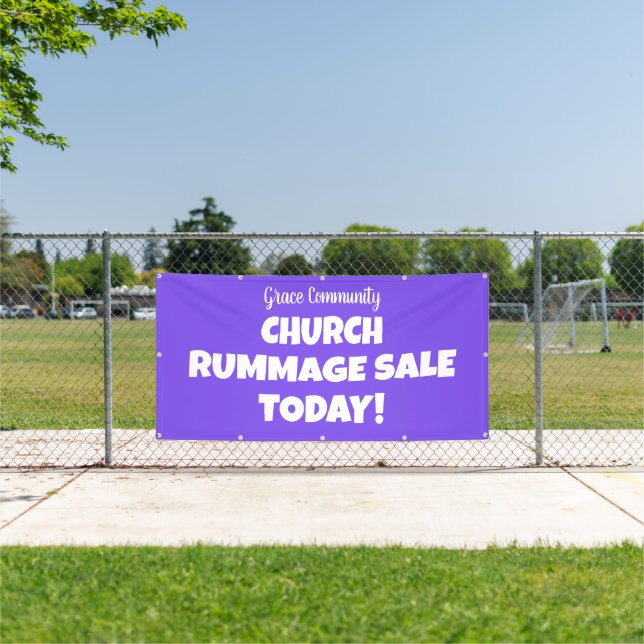 Church Rummage Sale! Personalised Banner (Insitu)
