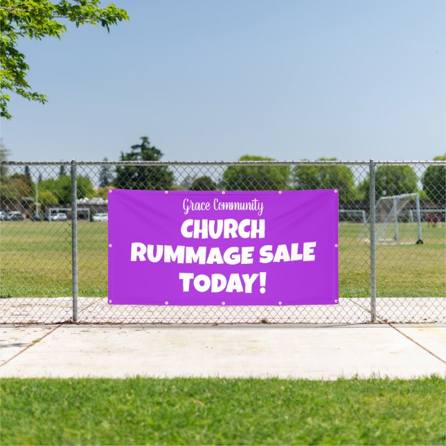 Church Rummage Sale! Personalised Banner (Insitu)