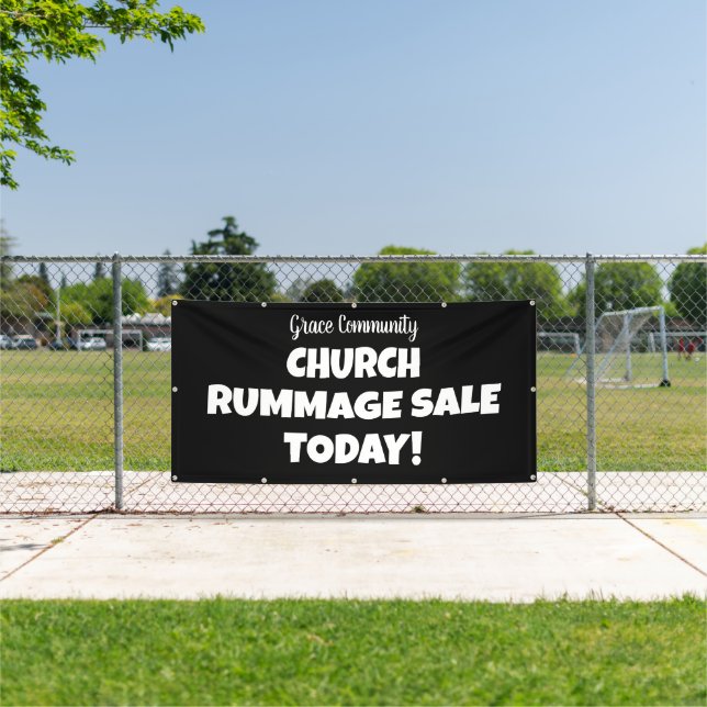 Church Rummage Sale! Personalised Banner (Insitu)