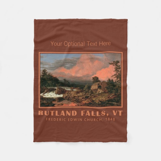 Church’s “Rutland Falls” custom fleece blanket (Front)