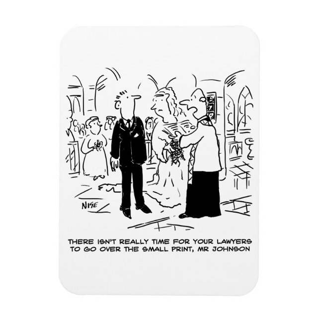 Church Service Wedding Vicar Says No to Lawyers Magnet (Vertical)