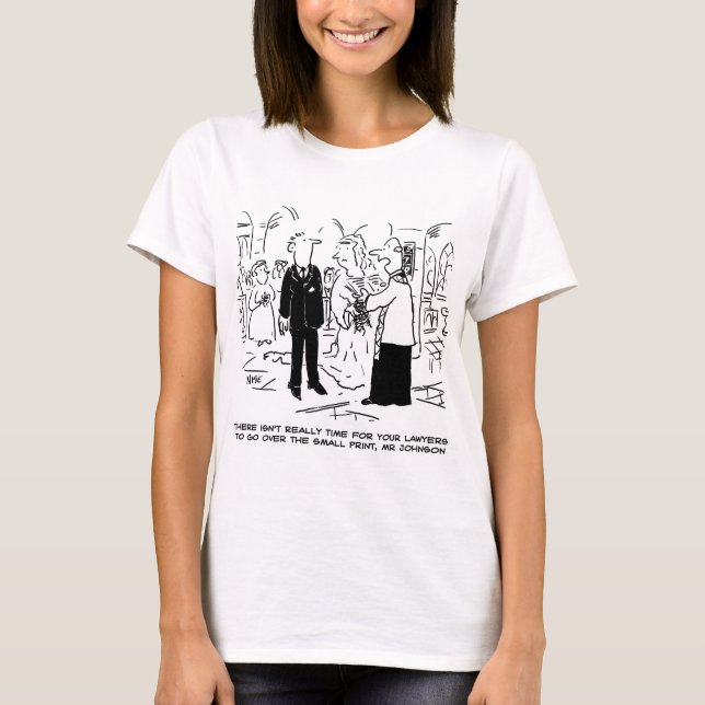 Church Service Wedding Vicar Says No to Lawyers T-Shirt (Front)