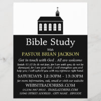 Church Silhouette, Christian Bible Class Advert