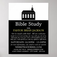 Church Silhouette, Christian Bible Class Advert
