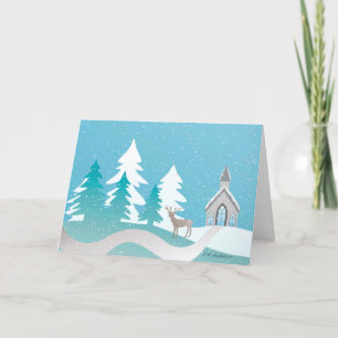 Church snowflakes card