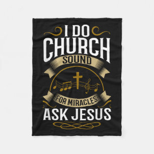 Church Sound Engineer O System Music Christian Fleece Blanket