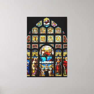 Church Stained Glass window  Canvas Print