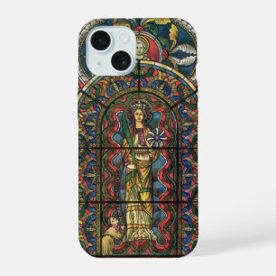 Church Stained Glass Window, Vintage Architecture iPhone 15 Case