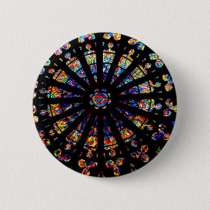 church stained glass windows colours 6 cm round badge