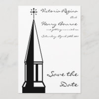 Church Steeple Save the Date Invitation