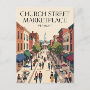 Church Street Marketplace USA Postcard