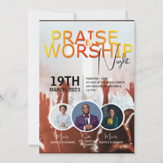 Church Sunday Service Customisable Flyer Design  Invitation