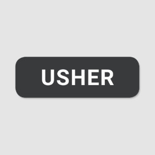 Church Usher Badge Simple Welcome Team Name Tag