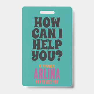 Church Volunteer Guest Services ID Badge TealGreen