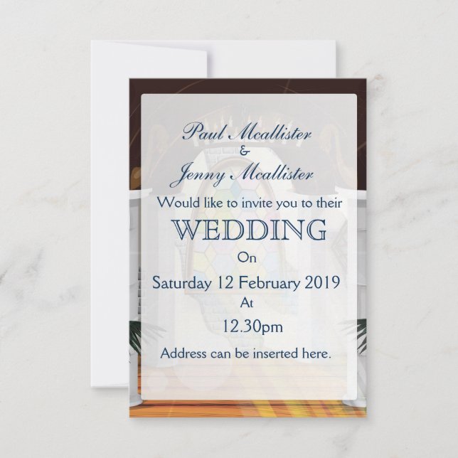 Church Wedding Invite. Invitation (Front)