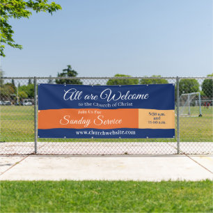 Church Welcome Sign Hanging Banner