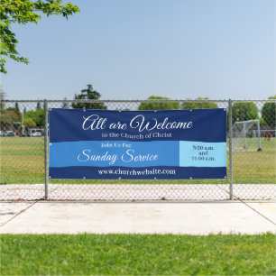 Church Welcome Sign Hanging Banner