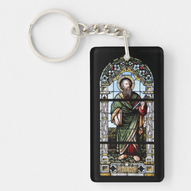 Church Window Switzerland Suisse v Keychain (Front)