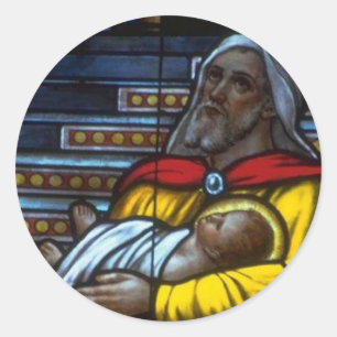 Church Windows 007 Classic Round Sticker